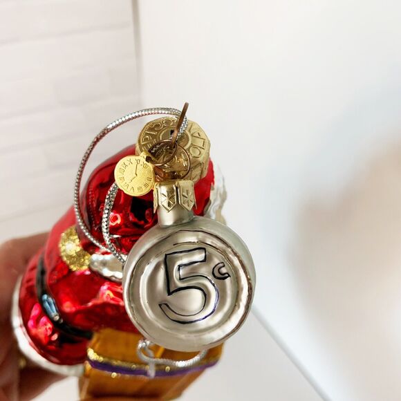 Department 56 Santa Juke Box Radio Blown Glass Christmas Ornament 7" - Picture 3 of 6